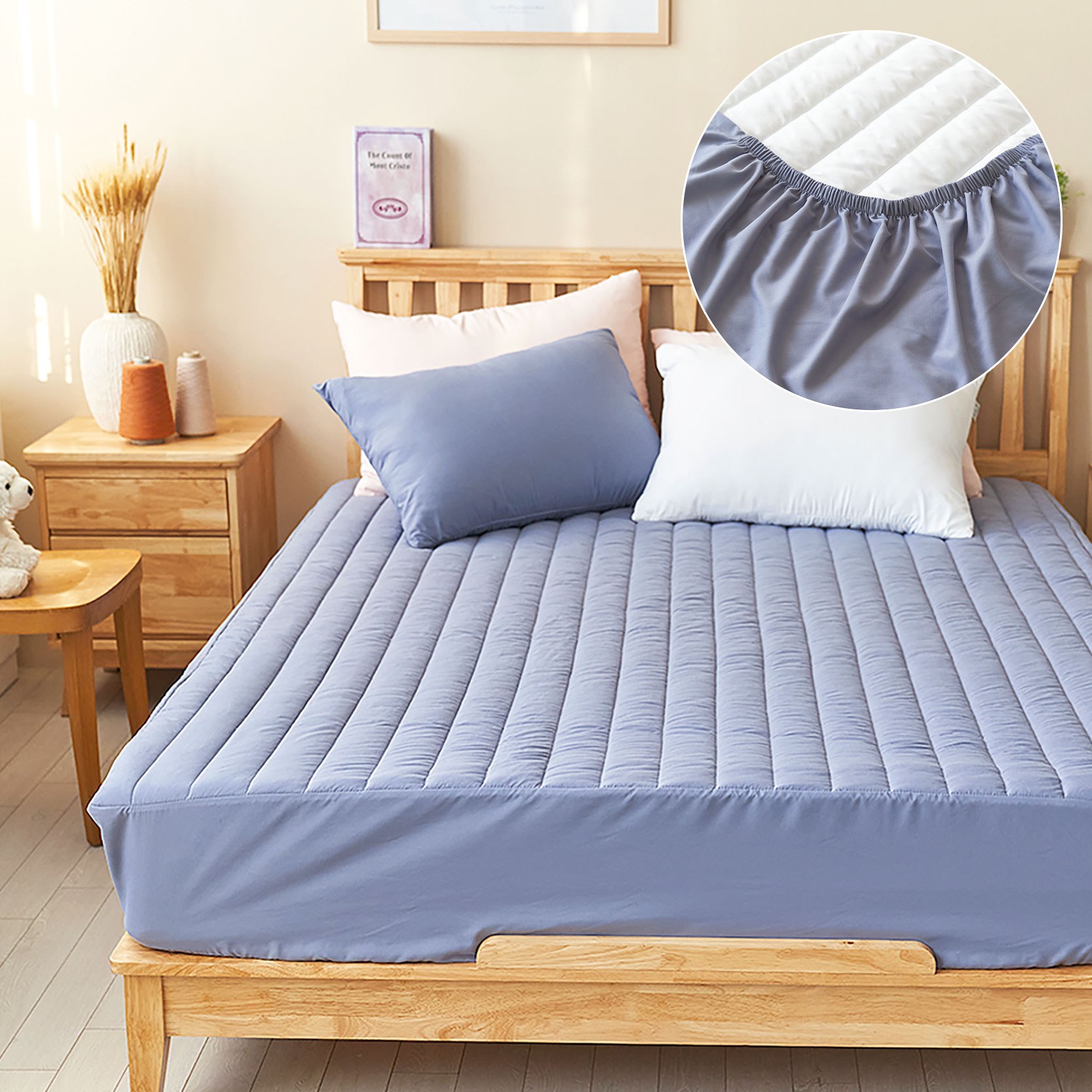 베딩드레스 고밀도 항균 실키케어 누비 매트리스커버 SS Q K SK 49,910원