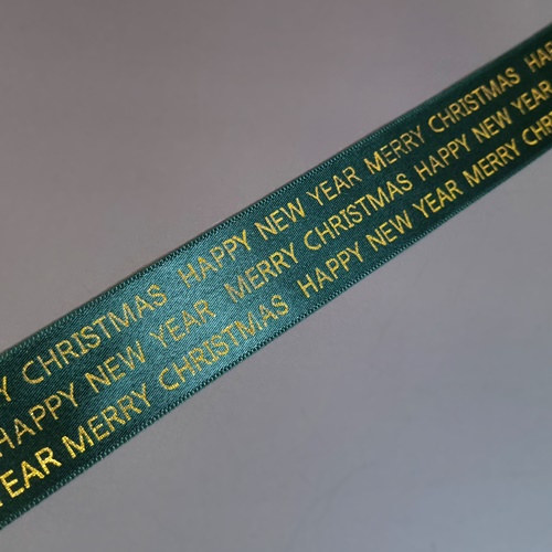 리본 - 메리크리스마스 해피뉴이어 25mm 1롤 , 새해 xmas 리본 11,000원