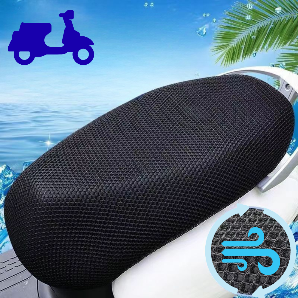 앨라모 고탄력 오토바이 시트커버 쿨매트 방수, 1개, 블랙 13,900원