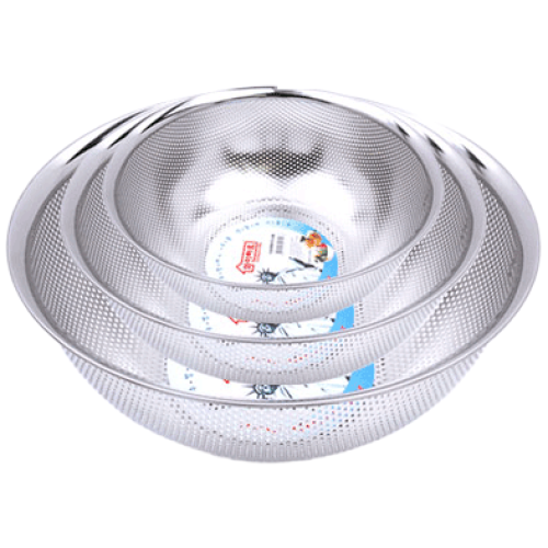 DAMDA 스텐 펀칭볼 타공 원형바구니 3종 세트 (2호/3호/4호), 스테인레스, 1세트 24,900원