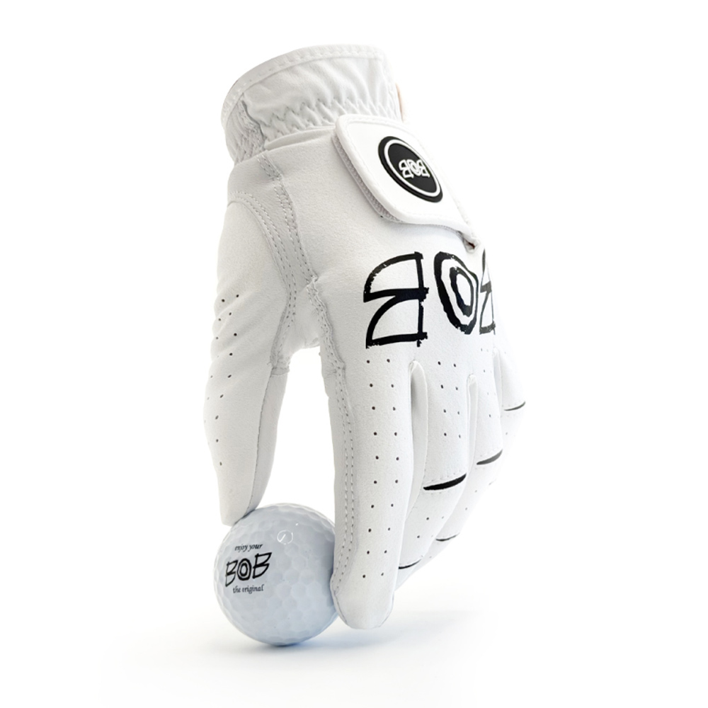 [BOB골프 기획출시] 남여 빅로고 반양피 골프장갑 - BGU5AGV905, 화이트, 1개 9,900원