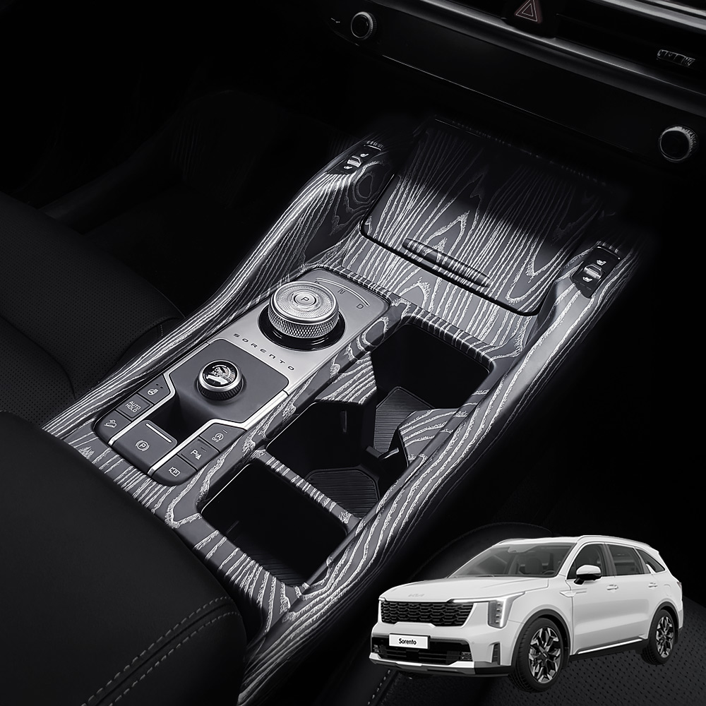 더뉴 쏘렌토 mq4 페이스리프트 카본 몰딩 실내 튜닝 용품, 03. 블랙애쉬-기어박스커버2P, 기타 44,800원