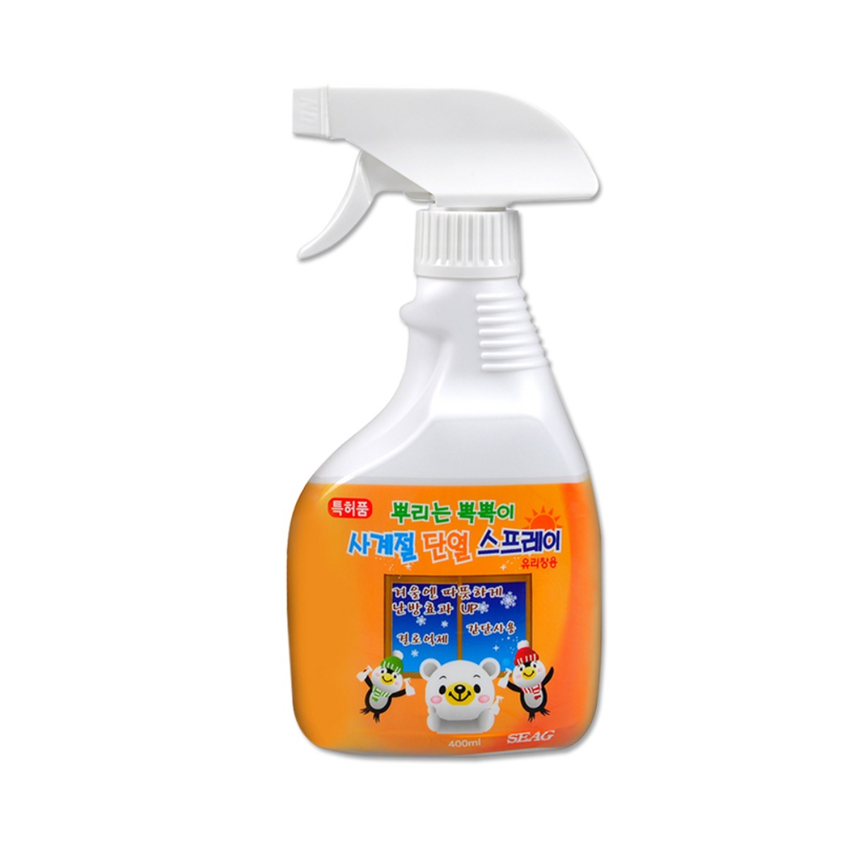 시그 단열 스프레이 필름 SEAG 대용량 400ml 유리 창문 방한 뿌리는 뽁뽁이, 1개 18,890원