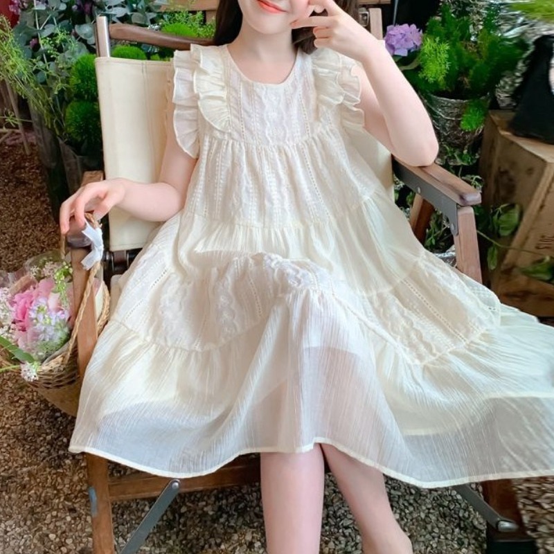 해피유통 여아 여름 레이스 장식 민소매 원피스 클래식 레이어드 디자인디자인14세 이상 24,570원