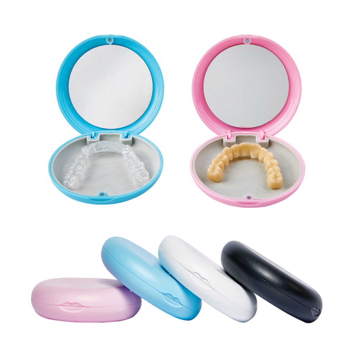 NEW 치아 교정기 유지장치 케이스 투명교정 인비절라인 보관함, 1개, 화이트 5,200원