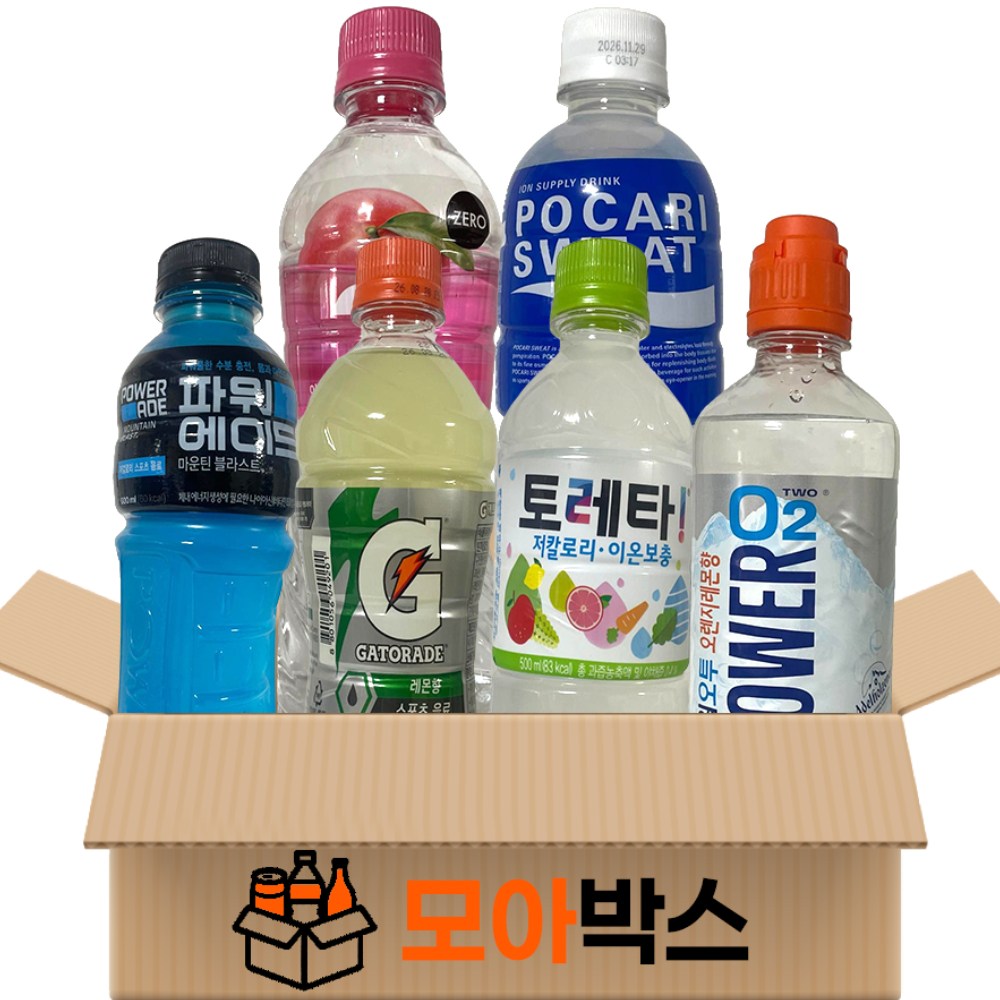 [모아박스] BEST 인기 이온음료 페트 6종 스포츠음료, 1세트, 500ml 14,900원