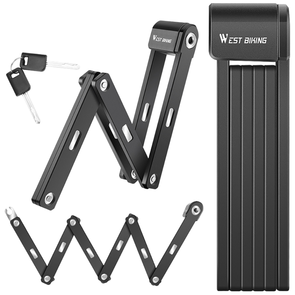 WEST BIKING 자전거|접이는 잠금휴대용자전거 자물쇠, 1개, Black 35,000원