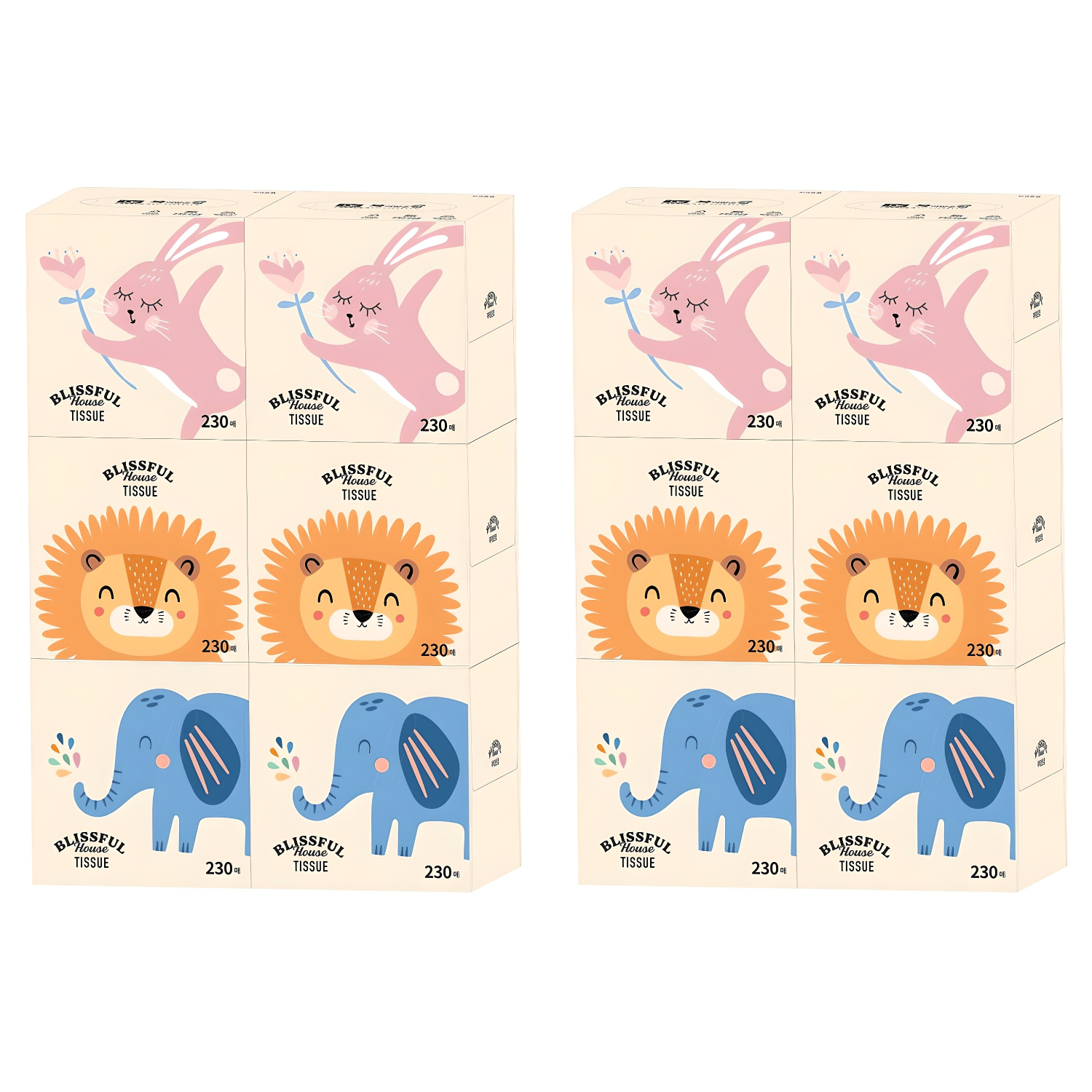 복이많은집 천연펄프 미니 미용티슈 2겹, 230매, 12개 9,810원