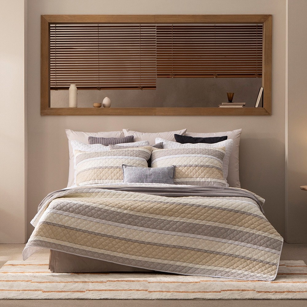 [공식판매처] 블랑데보쥬 프랑스 누빔 순면워싱 이불+패드+베개커버 / 피넛샌드 292,950원