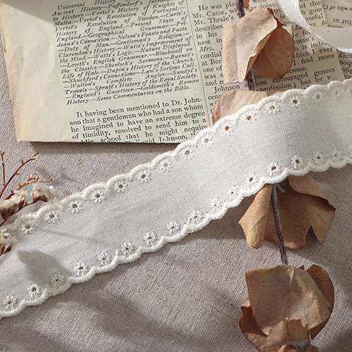 핸디스 양면 다이아 면 자수 레이스 180cm 5,000원