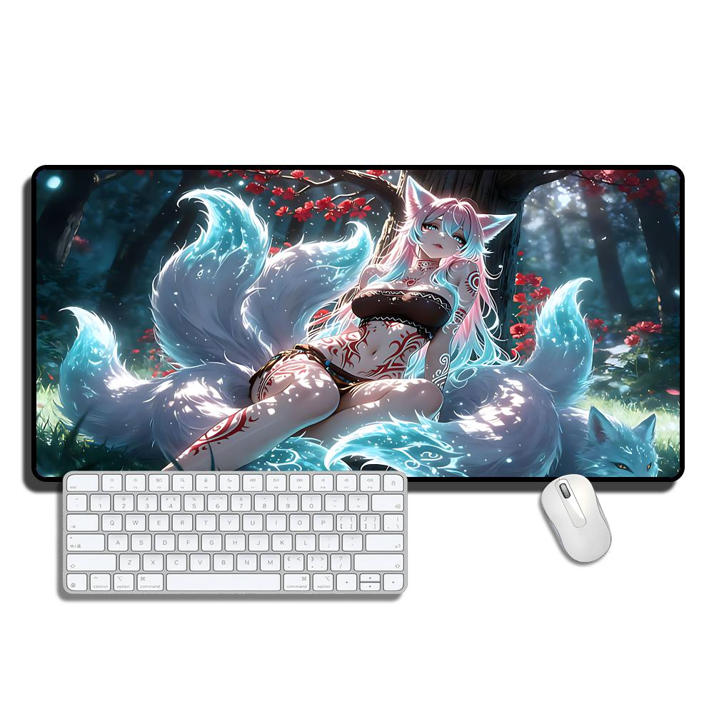 (귀여운 소녀)XXL 대형 마우스패드 900X400X3mm 고해상도 인쇄 미끄럼 방지, 스타일1, 1개 20,800원