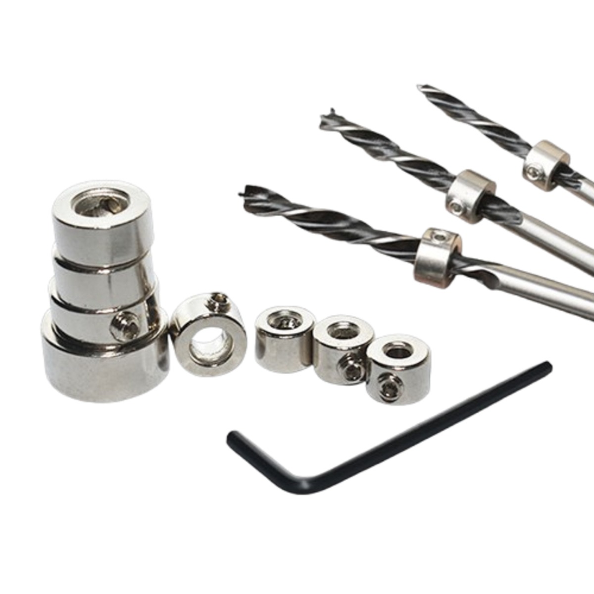 디와이툴즈 드릴 스토퍼 8종 세트 깊이조절링 고탄소강 드릴깊이조절 공구, 1세트 10,100원