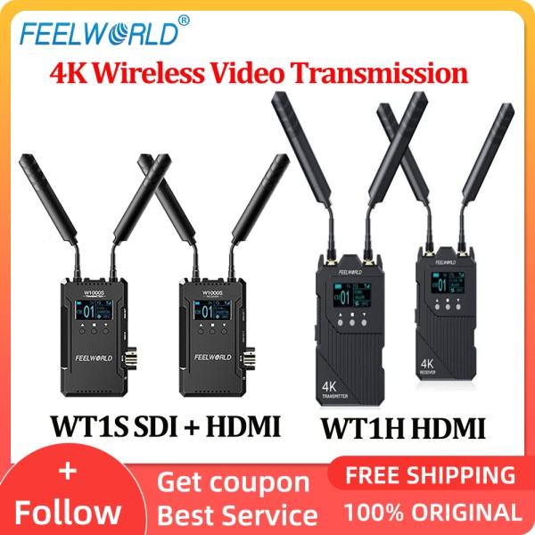 FEELWORLD WT1S 4K 무선 비디오 전송 시스템 SDI / 듀얼 HDMI 풀 듀플렉스 인터콤 송수신기 372,600원
