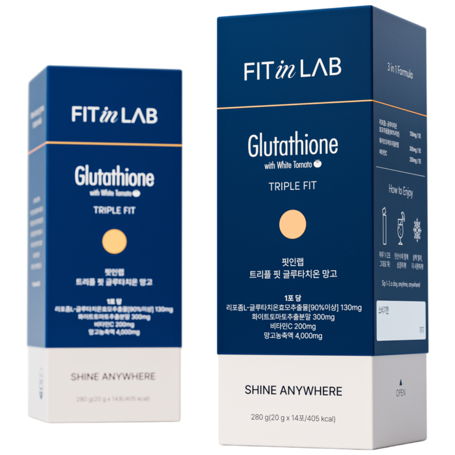 핏인랩 트리플 핏 글루타치온 망고 순도 90 액상 리포좀 글루타치온 HACCP 인증, 2개, 14회분 51,500원