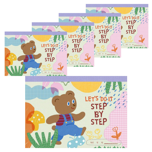 헬로우모리스 한걸음씩 15칸 노트, 혼합색상, 5개 8,000원