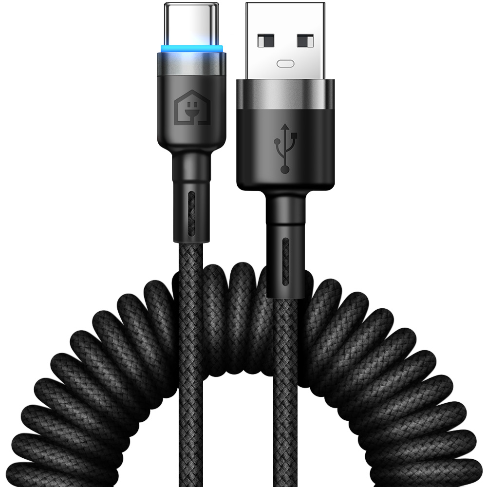 홈플래닛 코일 스프링 C타입 고속충전 케이블 1.8M 롱타입 5,000원