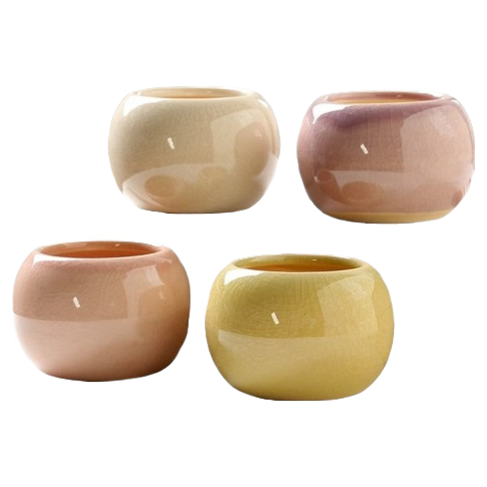 사인포스트 소품 도자기 엔틱 라운드 화분 4종 세트, 핑크, 크림, 옐로우, 퍼플, 1세트 16,540원