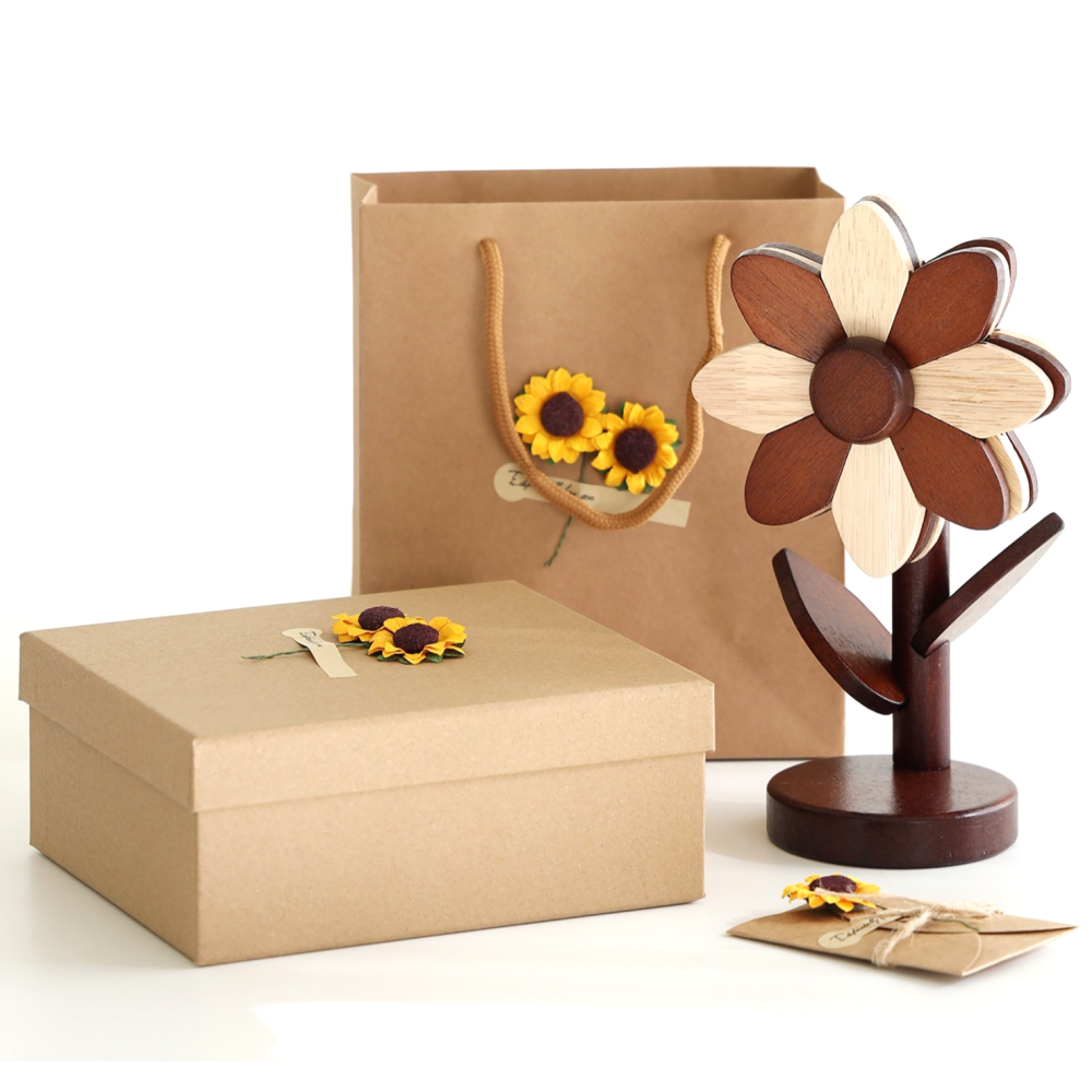 햇살담긴집 해바라기 트리 냄비받침 원목 우드 집들이선물 선물포장, 1개, 브라운 우드 30,310원