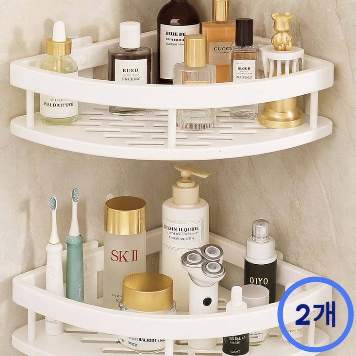 킴스에디션 1+1 무타공 욕실 주방 코너 선반 9,900원