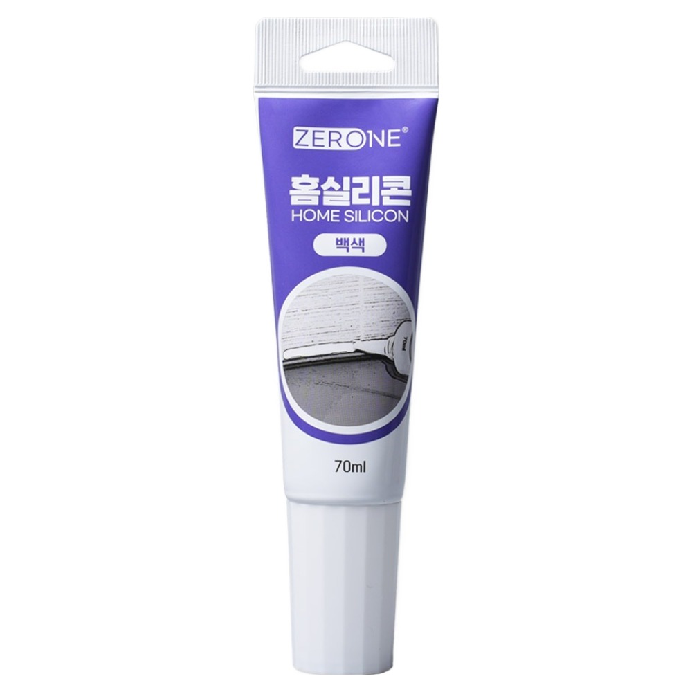 ZERONE 백색 짜서 쓰는 튜브형 홈실리콘 70ml Z1-132W 3,000원