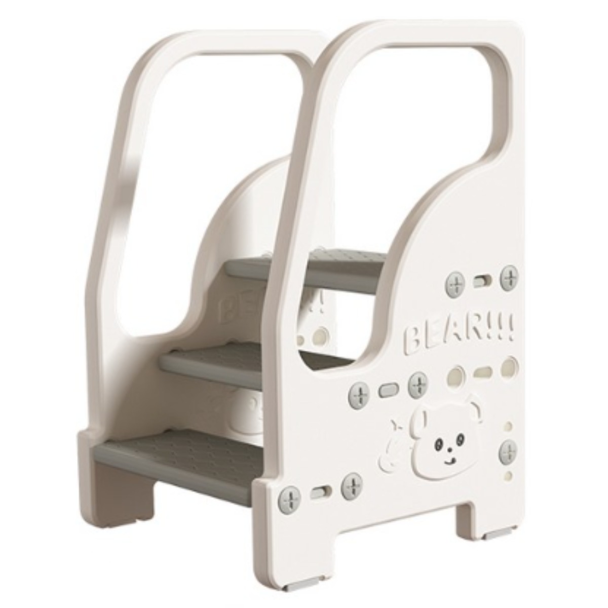 ZH지호 곰돌이 유아용 2단 3단 아기디딤대, 회백색2단 29,800원