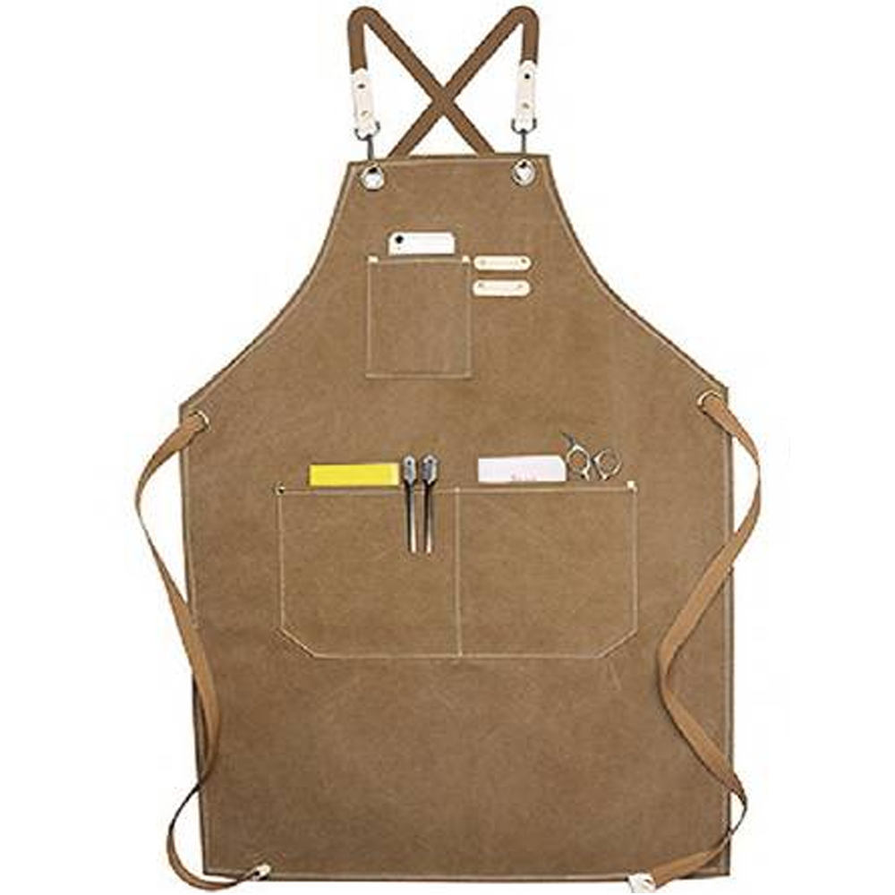 누심비 캔버스 카페 공방 앞치마, 브라운, 1개, 현재가 10,480원