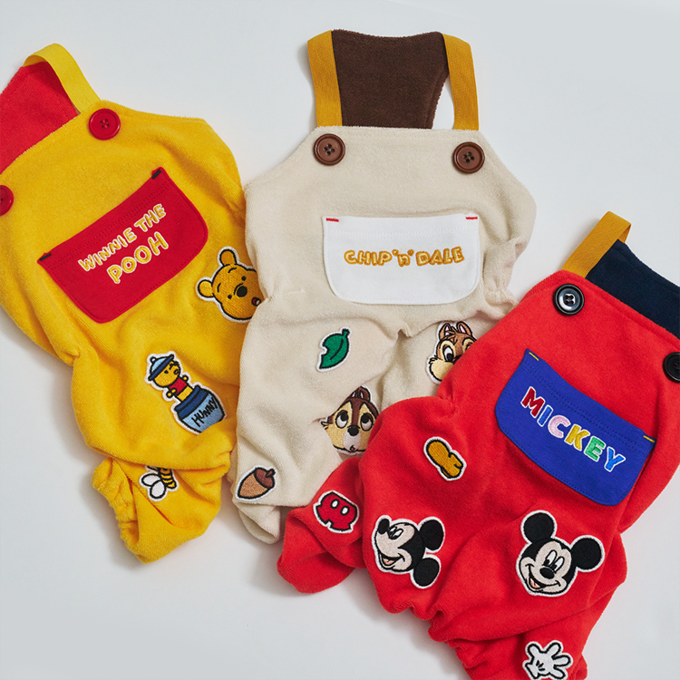 DAN댄 디즈니 와펜 오버롤 테리 푸우 강아지 여름옷 올인원 68,000원