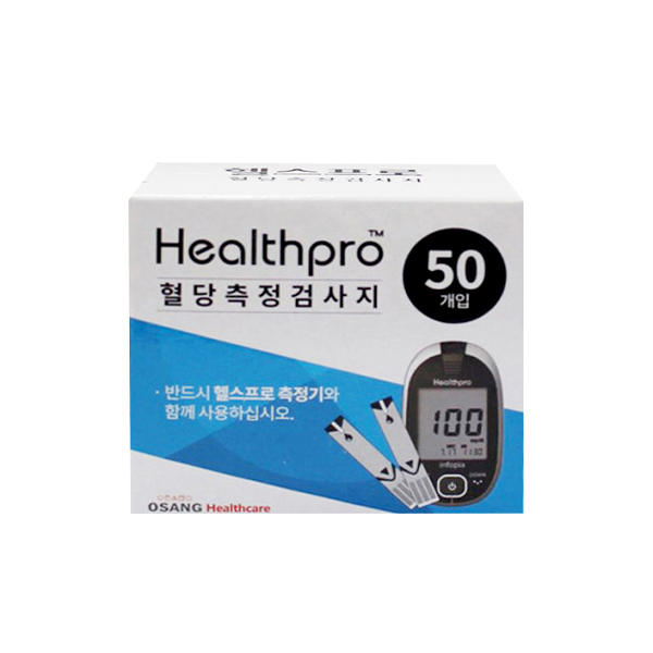 오상헬스케어 헬스프로 혈당 시험지 50매 검사지 당 체크지 혈당 스트립 15,000원