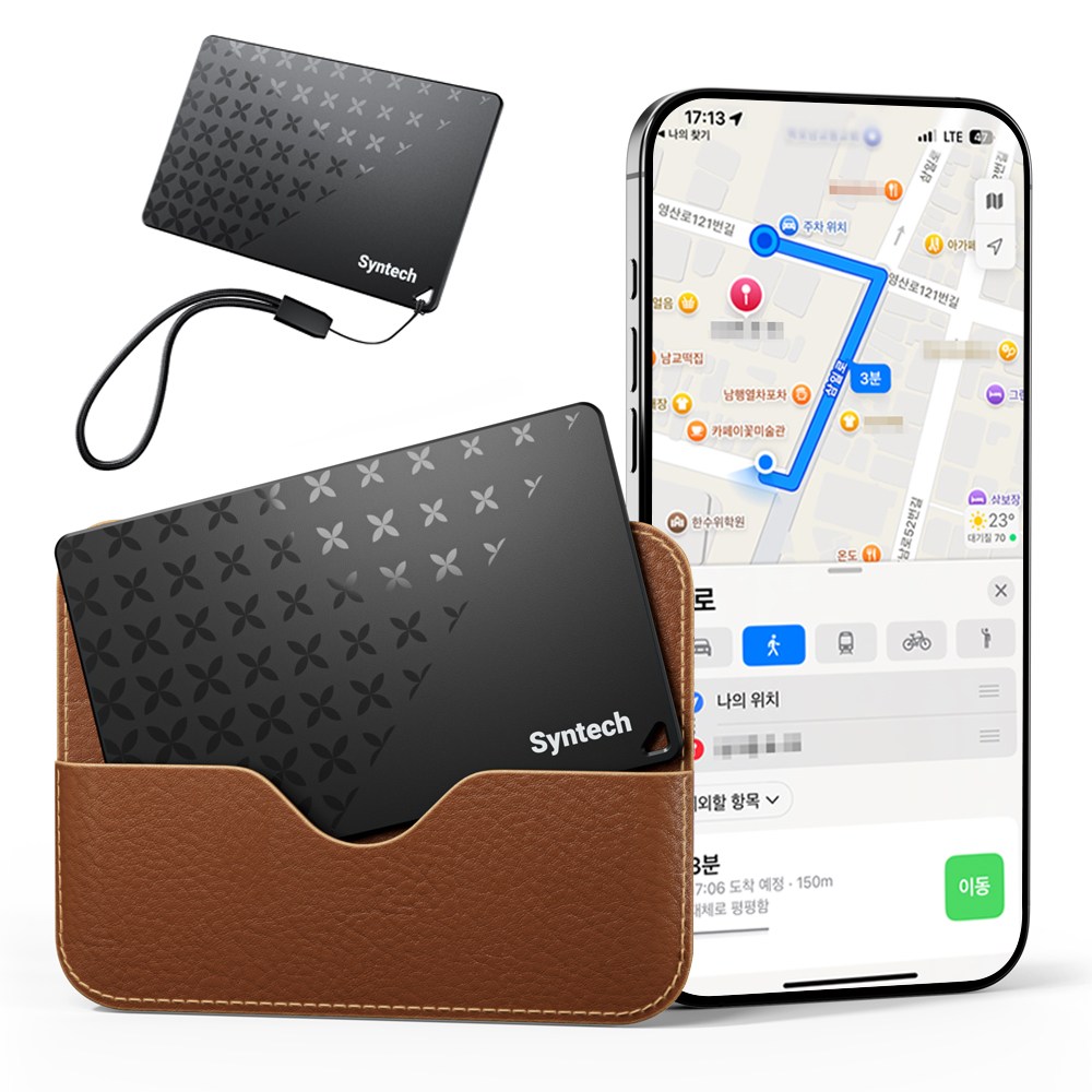 애플인증 위치추적기 무선충전 카드트래커 스마트 에어태그 신테크, 1개, 기타 22,900원