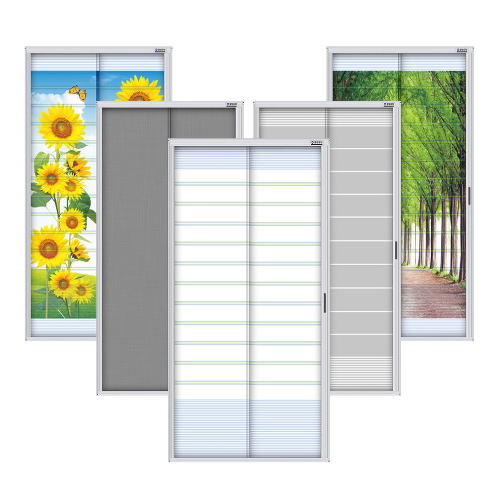 YNK롤 양문형 현관방충망 미세 자동 롤방충망 대형사이즈 118,000원