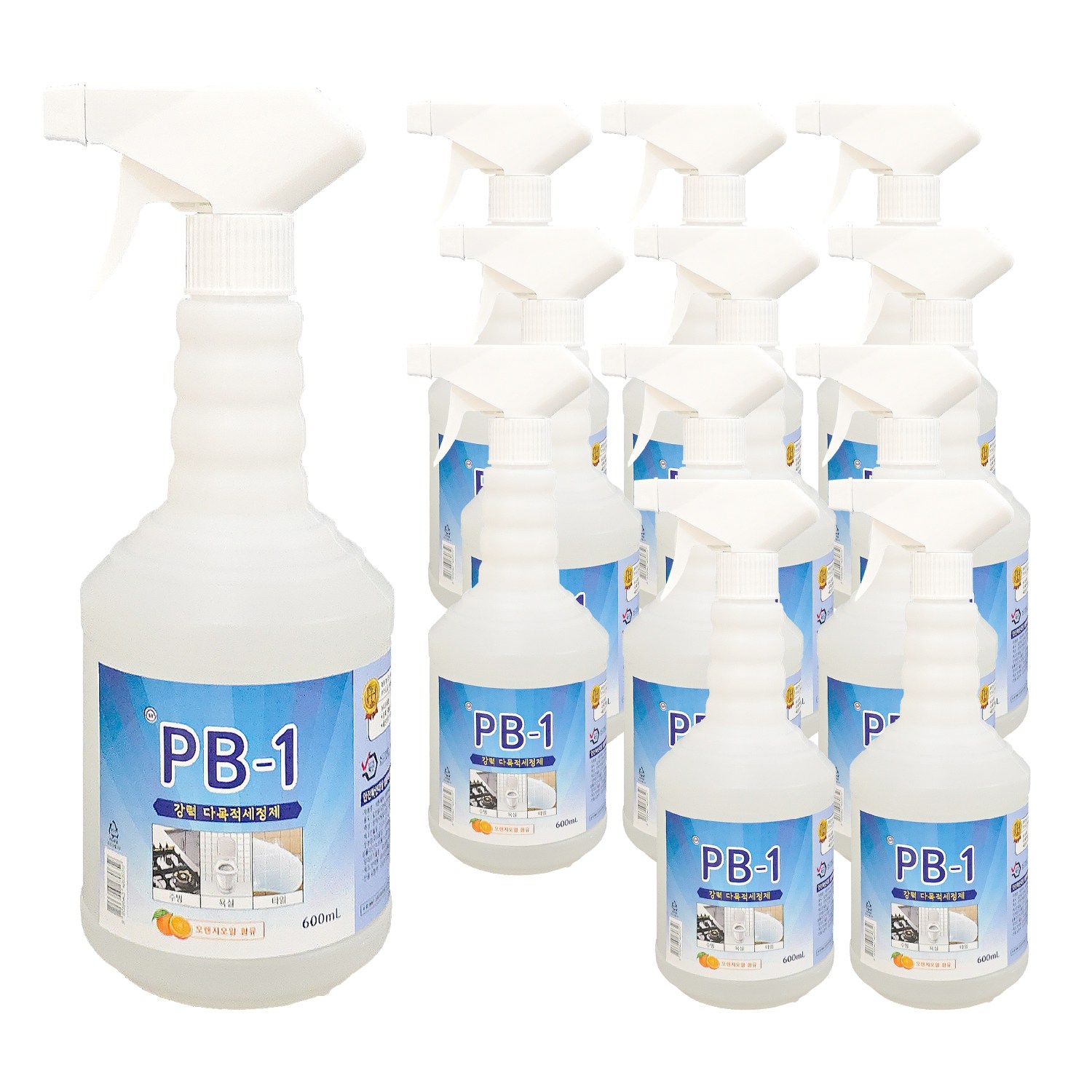 피비원 PB-1 600ml 분무기형 오렌지향 초강력 다목적 세정제, 12개, 600ml 29,900원