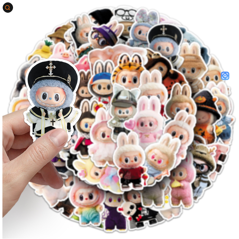 몽땅하우스 라부부 스티커 북 50장 LABUBU 캐릭터 스티커 4,500원