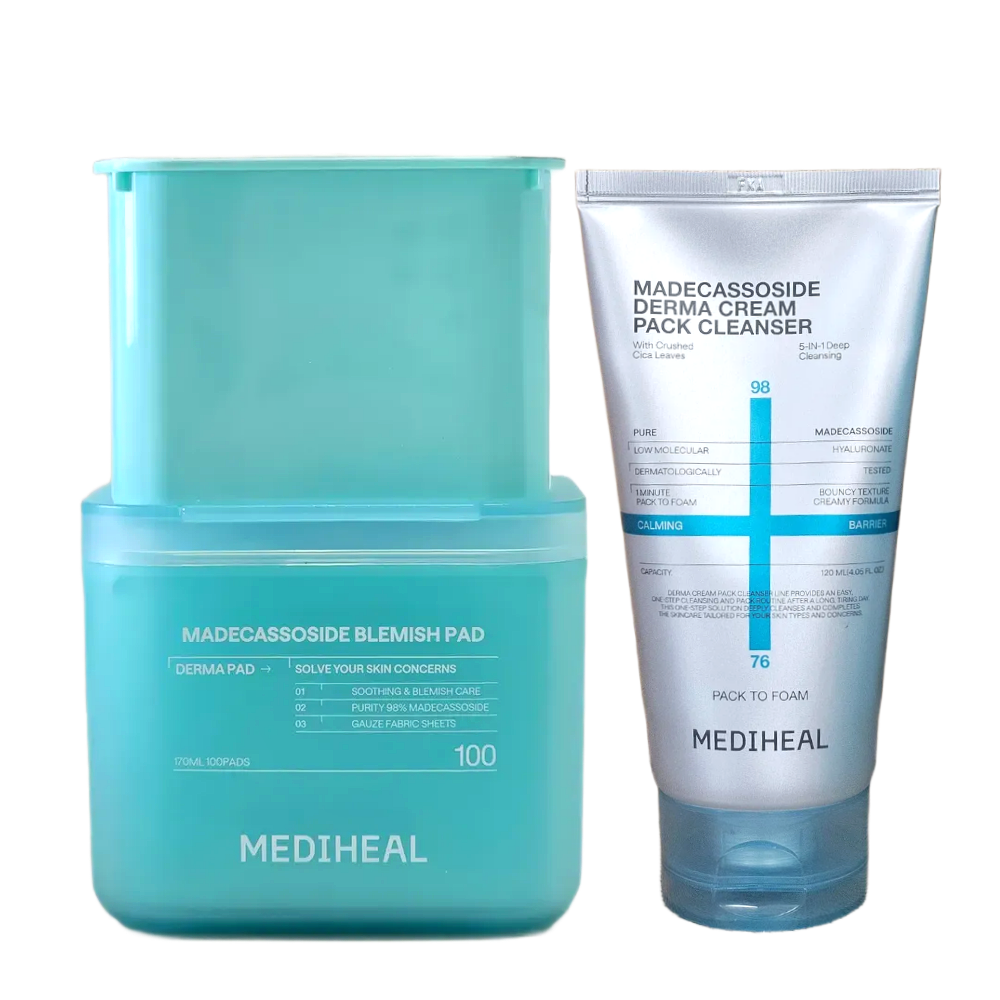 2세대 메디힐 마데카소사이드 흔적 토너 더마 패드 본품100매+리필100매/더마 마데카소사이드 크림 팩클렌저120ml 1세트 38,900원