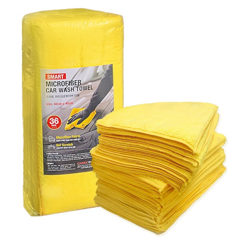 카렉스 스마트 마이크로 화이버 다용도 세차타월, 옐로우, 36개 26,280원