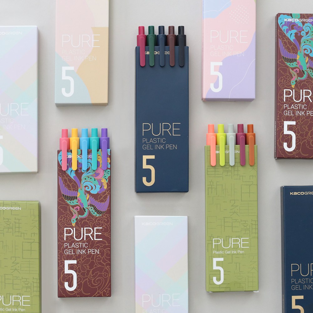 카코 KACO 퓨어 에디션 젤펜 볼펜 5종 세트 (컬러심), 마카롱 컬러 세트 8,100원