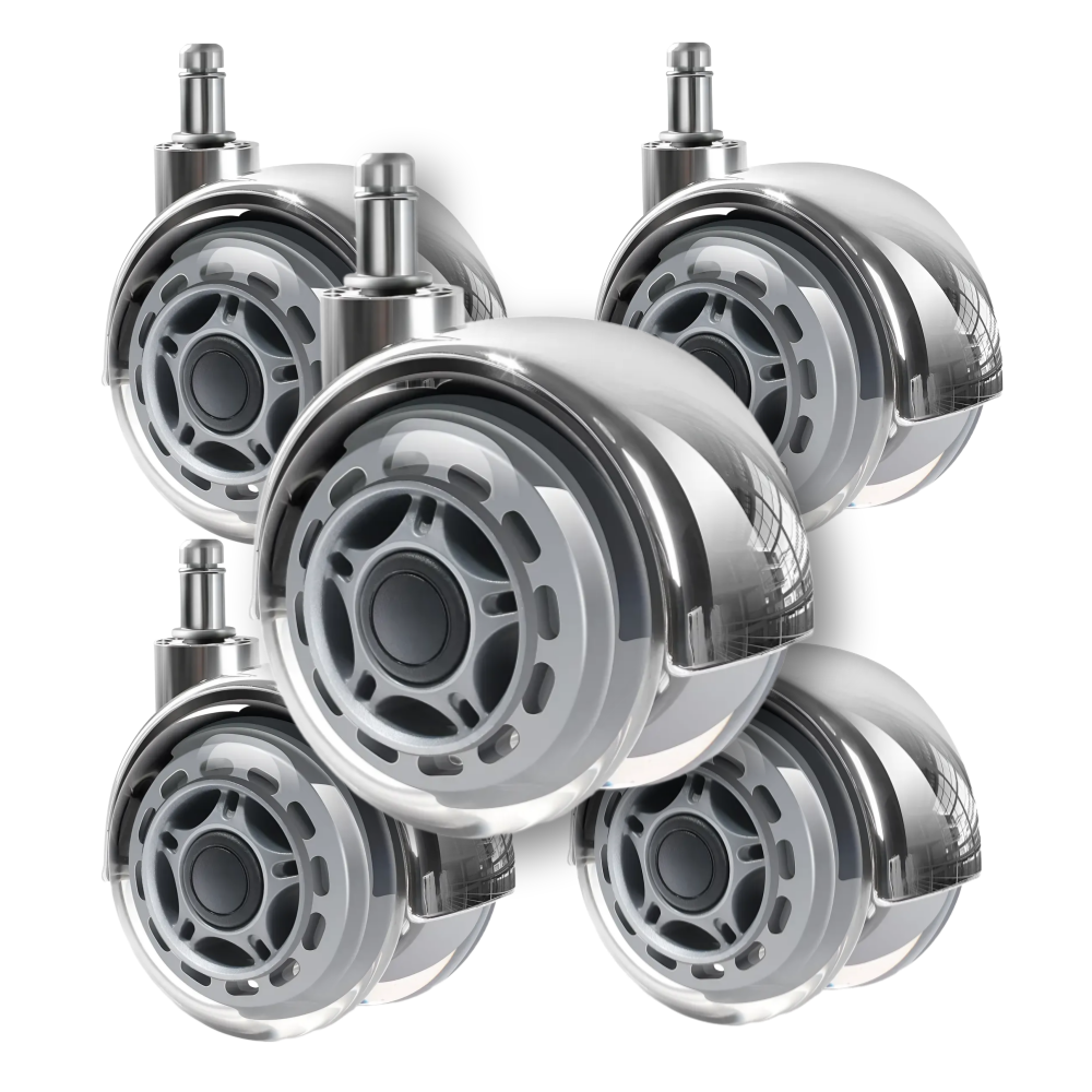 유니캐스터 무소음 우레탄 의자바퀴 쌍바퀴, 그레이, 5개 26,590원