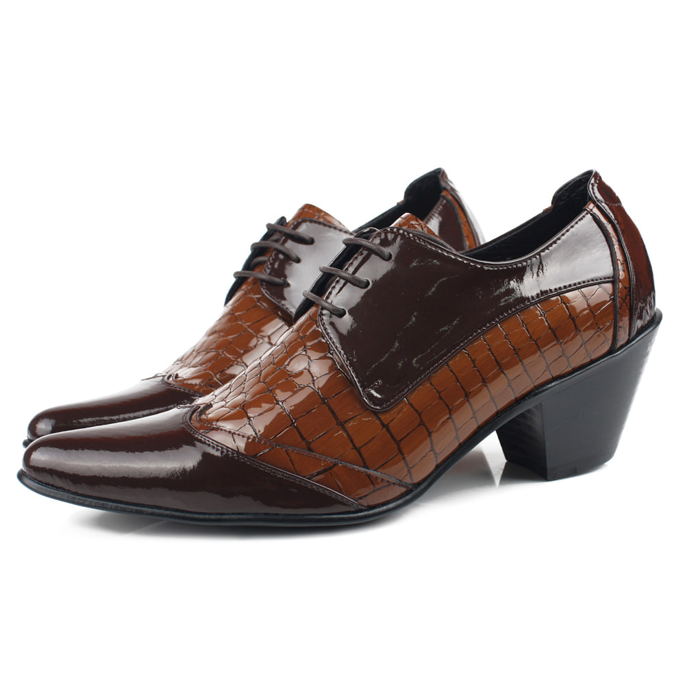 브라운 키높이9센치 캉캉굽 남성구두 JY-HJ25-13-7-1 212,000원