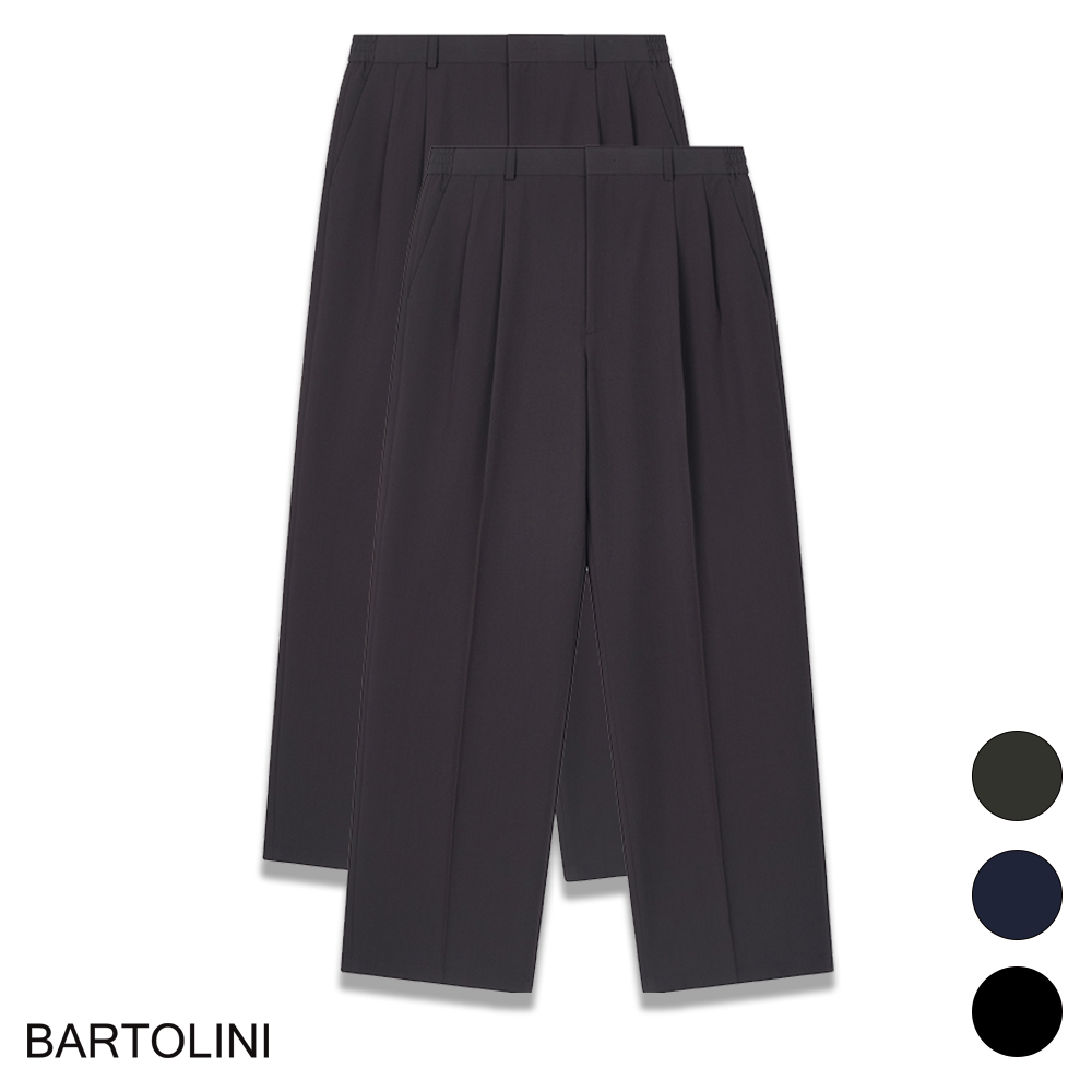 [바톨리니] 남성용 히든밴딩 와이드핏 데일리 와이드 슬랙스 팬츠 (M~6XL) 49,000원