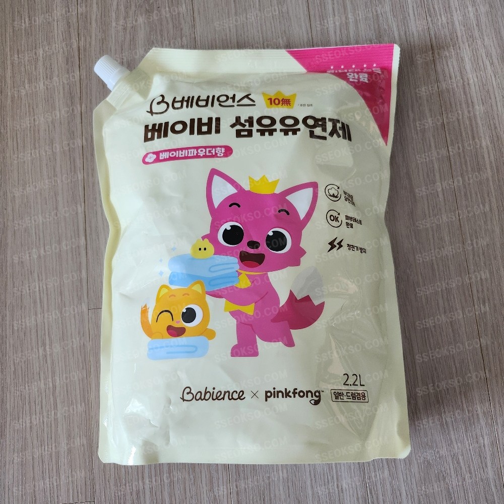 LG 베비언스 핑크퐁 베이비 섬유유연제 리필 2200ml 24,210원