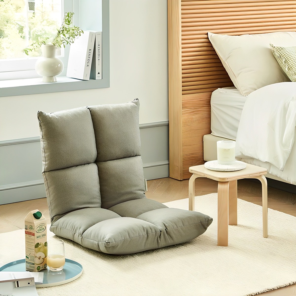 한샘 휴 조이 등받이 조절 방수 좌식의자, 스톤그레이, 1개 43,150원