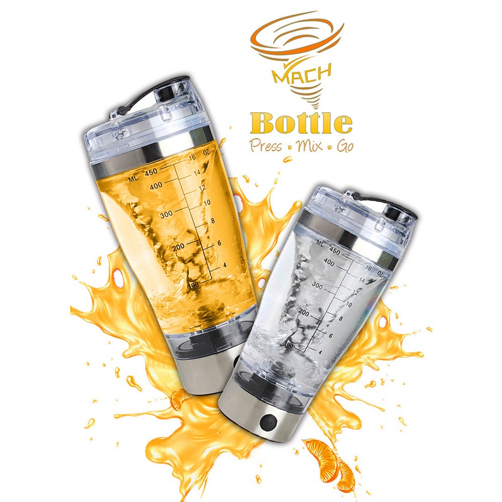 MACH 고급 마하 토네이도 컵 자동 전동 쉐이커 텀블러 토네이도컵 회오리컵 보틀 강력 회전 눈금 표시 믹스컵 충전식 오토쉐이커 텀블러 휴대용 대용량 450ml 1개, 1개, 450ml, 투명 17,900원