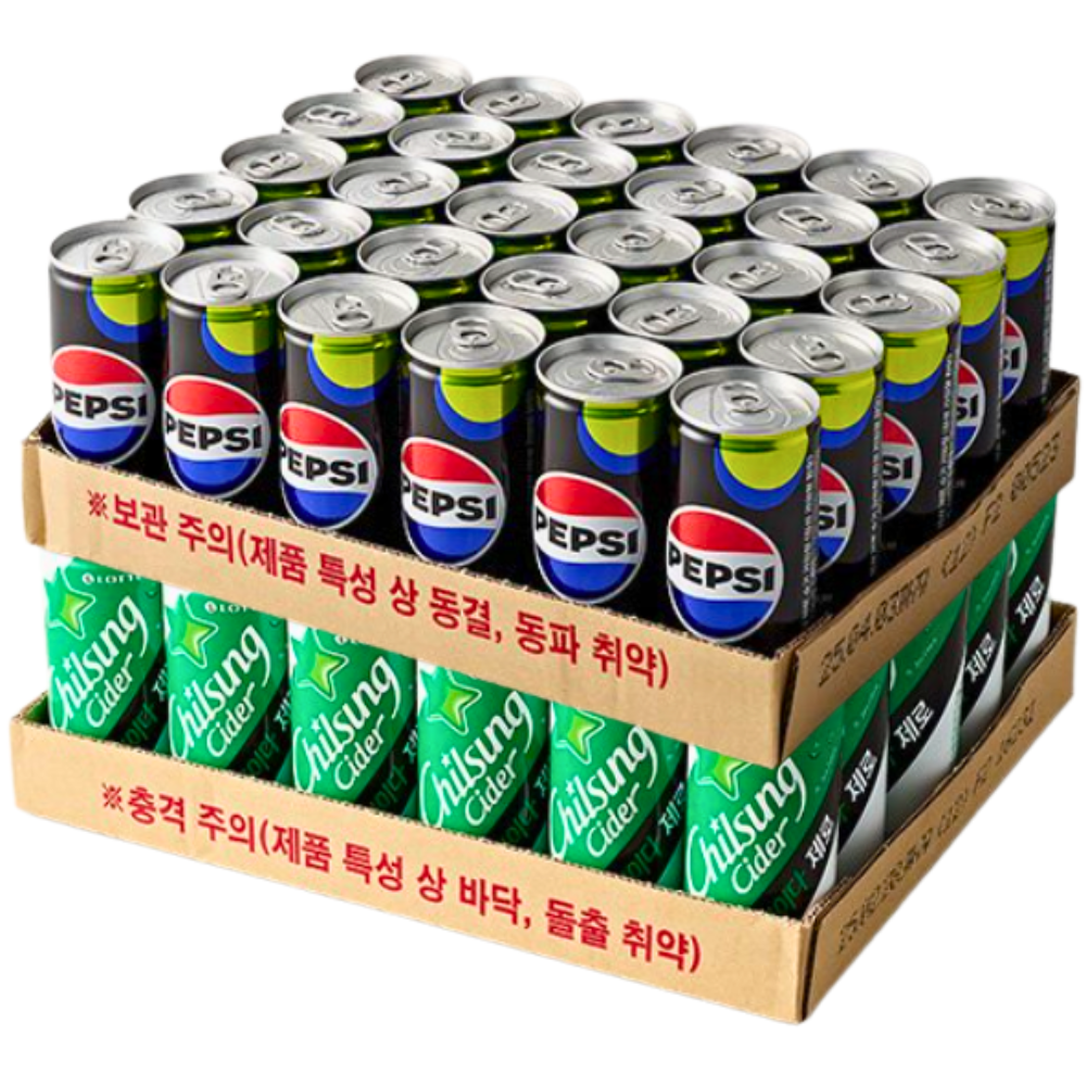 펩시제로 210ml 30개 + 칠성사이다제로 36,800원