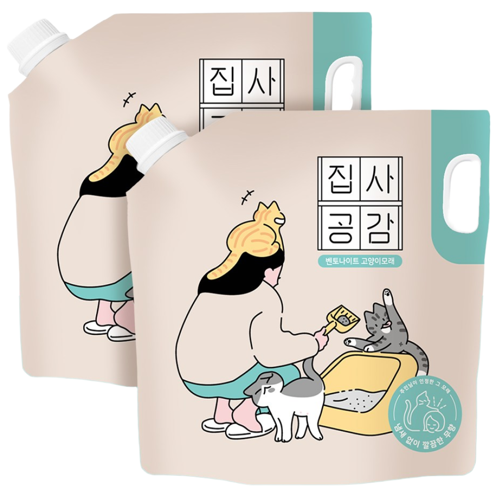 집사공감 벤토나이트 고양이 모래, 6.35kg, 2개, 무향 38,000원