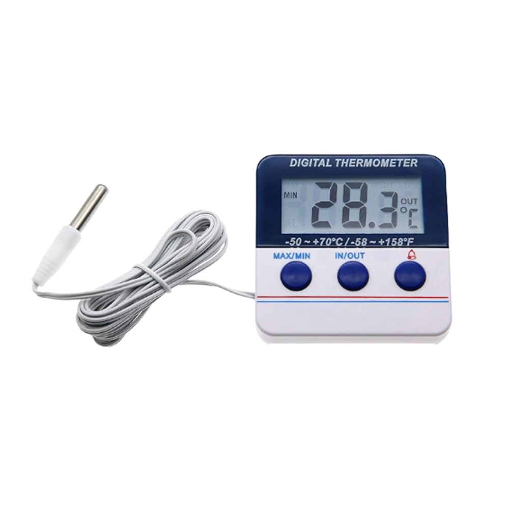 디지털 냉장고 온도계 내 외부 센서 온도측정 알람기능 건전지포함 7,200원