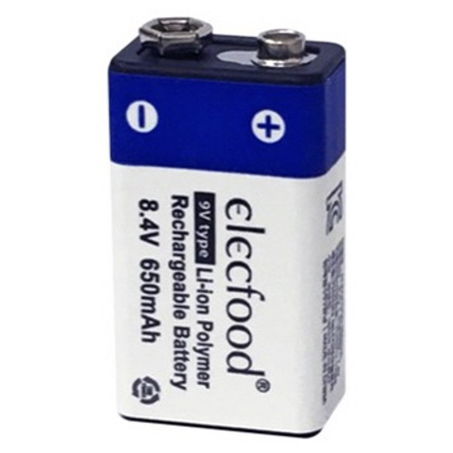 엑타코 일렉푸드 9V 650mAh 리튬폴리머 사각충전지 - 1개 13,500원