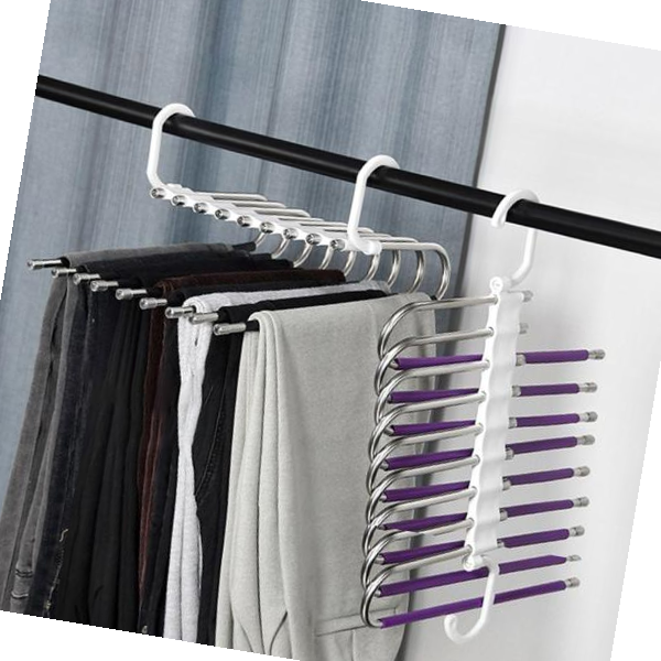 원룸바지걸이 스텐 논슬립 구김없는 5단 9단 바지걸이 10,510원