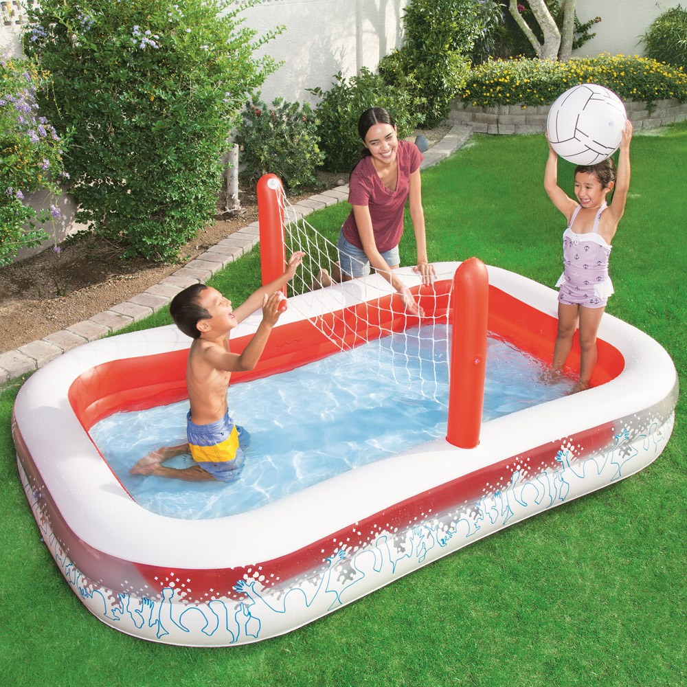베스트웨이 배구놀이 풀장 세트 BW_54125 레드 254 x 168 x 97 cm, 단품, 1개 42,300원