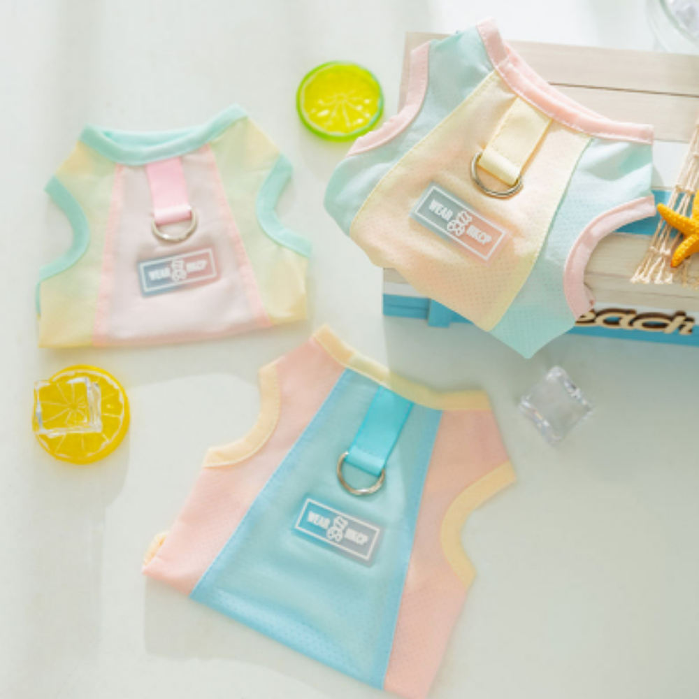 아티펫 반려동물 메쉬 파스텔투톤 견인 조끼, 블루, 1개 8,900원