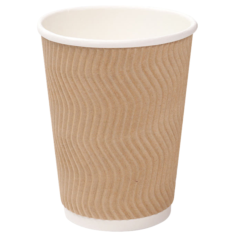 3중 단열 리플컵 크라프트 12oz 390ml 500개입 핫 아이스 겸용 카페 테이크아웃 웨이브 종이컵, 1개 56,700원