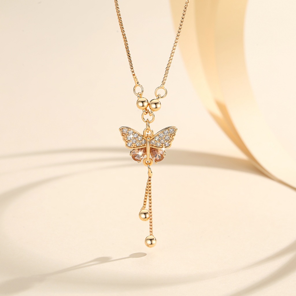 NXNA 14K 도금 골드 큐빅나비 펜던트 뷰티감 디자인 액세서리 여성용 CS-XL013 112,200원